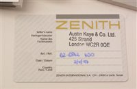 Lot 476 - Zenith. A stainless steel automatic calendar chronograph bracelet watch, El Primero Rainbow