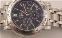 Lot 476 - Zenith. A stainless steel automatic calendar chronograph bracelet watch, El Primero Rainbow