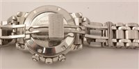 Lot 476 - Zenith. A stainless steel automatic calendar chronograph bracelet watch, El Primero Rainbow