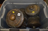 Lot 577 - Eleven bronze prayer bells.