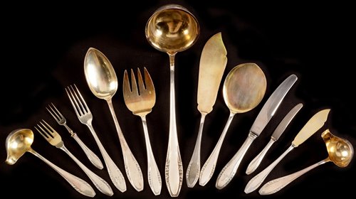 Lot 440 - German silver cutlery