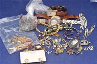 Lot 239 - Jewellery including brooches, bracelets and earrings