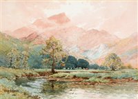 Lot 204 - Alfred Fontville de Breanski - watercolour.