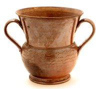 Lot 81 - A rare Nottingham brown saltglaze loving cup.