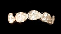 Lot 544 - Half hoop diamond ring