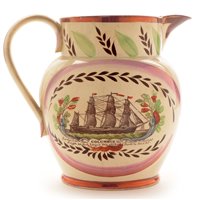 Lot 89 - Sunderland Pottery globular jug.