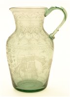 Lot 128 - Sunderland glass jug.