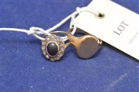 Lot 302 - 18ct signet ring and 9ct cluster ring