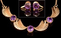 Lot 529 - Amethyst necklace and earrings