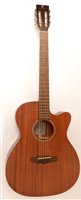 Lot 153 - Tanglewood TW130 SM CE mahogany Guitar and soft case
