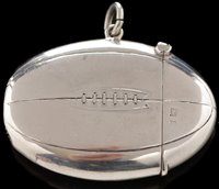 Lot 448 - Edwardian silver rugby ball vesta case