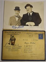 Lot 171 - Signed Laurel and Hardy photograph
