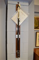 Lot 684 - F. Darton & Co stick barometer with instructions and catalogue