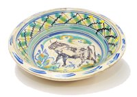 Lot 110 - Spanish oval bowl.