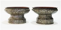 Lot 34 - Near pair of Thai offering bowls.