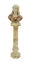 Lot 706 - Professor Guiseppe Bessi - marble bust 'Ruth'.