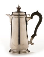 Lot 399 - Silver hot water jug