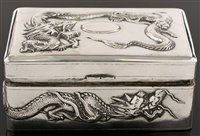 Lot 444 - Chinese silver box by Hung Chong & Co