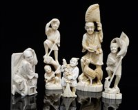 Lot 50 - Five Japanese figures.