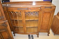 Lot 825 - Walnut display cabinet