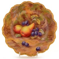 Lot 94 - A Royal Worcester dessert plate.