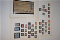 Lot 38 - GB postage dues accumulation on leaves