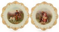 Lot 82 - A pair of dessert plates.
