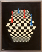 Lot 235 - David Hinge oil painting