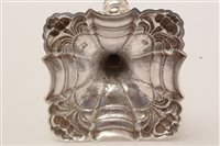 Lot 422 - A pair of George III candlesticks.