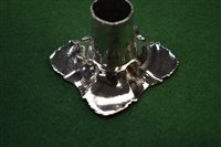 Lot 422 - A pair of George III candlesticks.