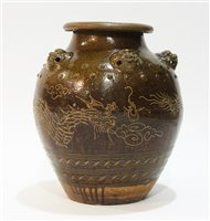 Lot 22 - Chinese stoneware urn.