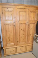 Lot 664 - pine wardrobe