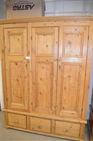 Lot 665 - pine wardrobe