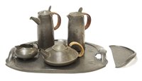 Lot 380 - Liberty Tudric tea set