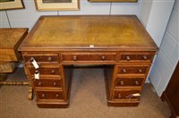 Lot 1157 - Mahogany pedestal desk