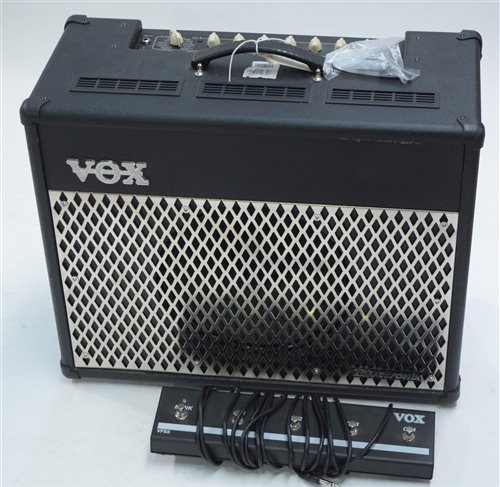 Lot 101 - Vox VT50 guitar amplifier; and a foot pedal.