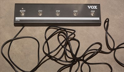 Lot 101 - Vox VT50 guitar amplifier; and a foot pedal.