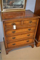 Lot 1045 - Small walnut chest