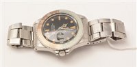 Lot 469 - Rolex GMT Master: a gentleman's stainless steel bracelet watch.