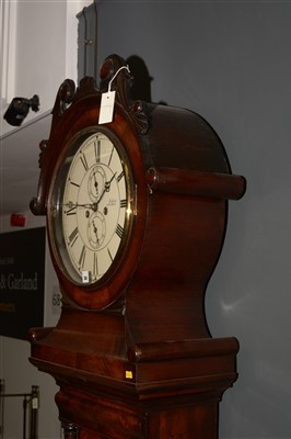 Lot 744 - William Dobbie, Falkirk: a Scottish mahogany longcase clock.