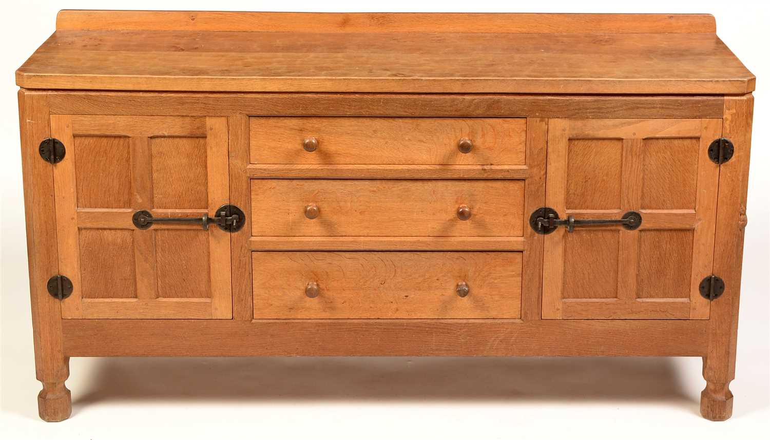 Lot 857 - Robert "Mouseman" Thompson, Kilburn: an oak sideboard.