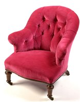 Lot 766 - Holland & Co. velvet tub chair.