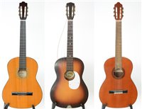 Lot 184 - Mervi classical guitar/ Kansas guitar/hohner guitar