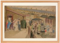 Lot 194 - Oliver Kilbourn - watercolour.