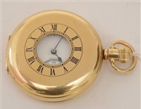 Lot 1168 - 18ct gold Elgin half hunter pocket watch