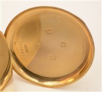 Lot 1168 - 18ct gold Elgin half hunter pocket watch
