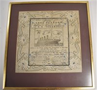 Lot 150 - Titanic napkin