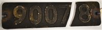 Lot 78 - Cast Iron Engine Smoke Box Number Plate 90078