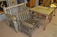 Lot 1035 - Teak garden furniture