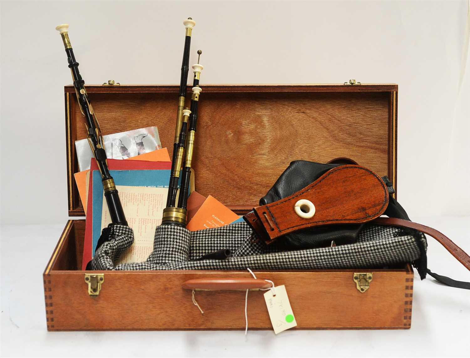 Lot 12 - Set of David Burleigh Northumbrian small pipes.